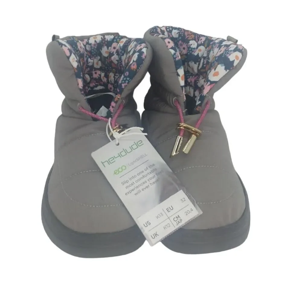 HEY DUDE Eco LightShell Girls New w/Tags Gray 